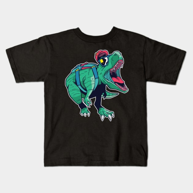 dinosaur back to school Kids T-Shirt by Midoart